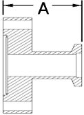 Reducing (Adapter) Nipple OAL Diagram